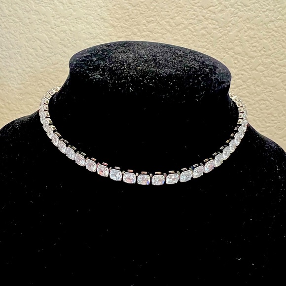 Rhinestone Diamonds Tennis necklace choker - Picture 2 of 5